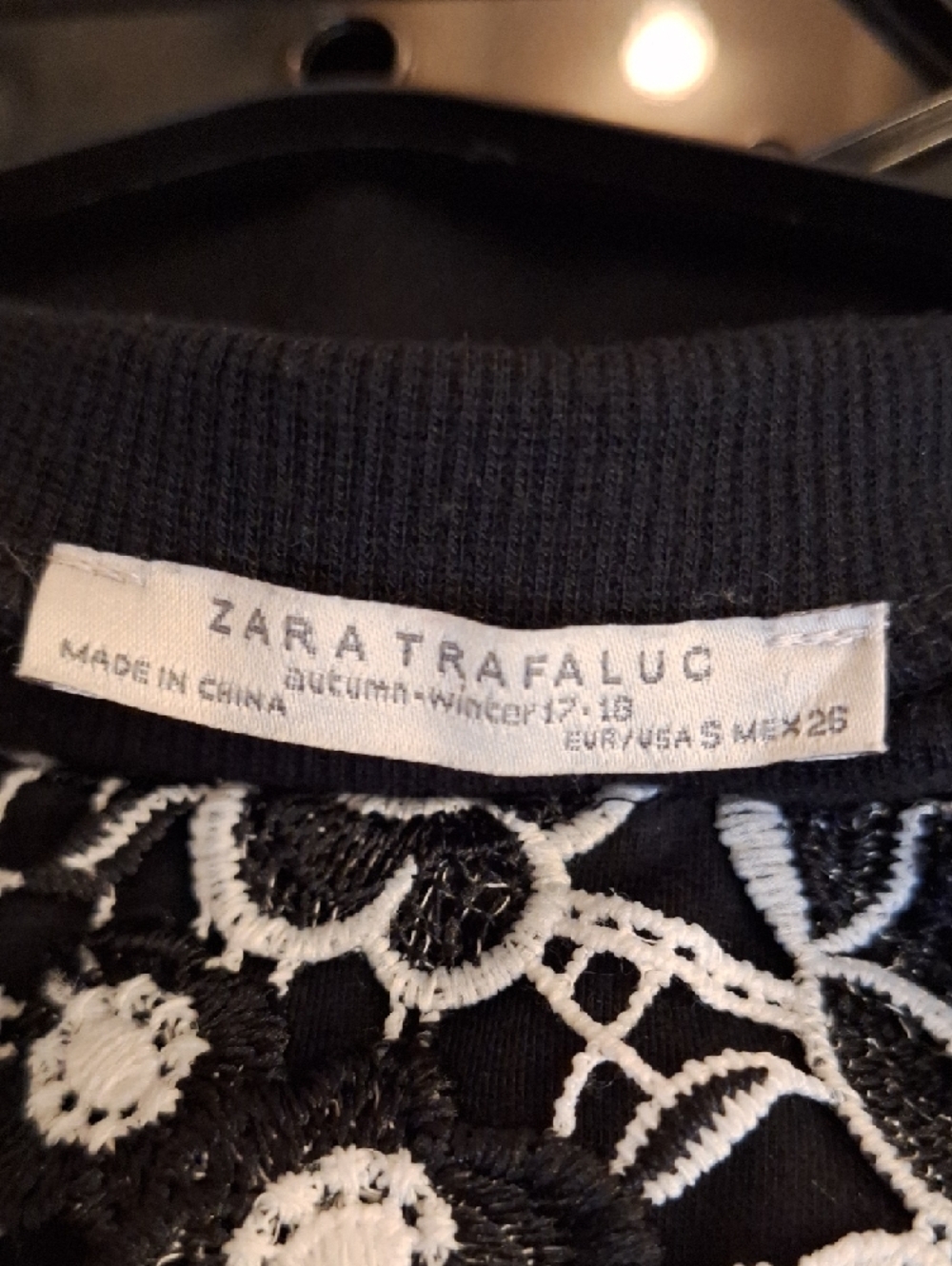 Zara Black & White Lace Mix Gingham Pleated Mini Dress. NWOT Size Small - Picture 10 of 12